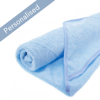 Personalised Hooded Towel - Blue image